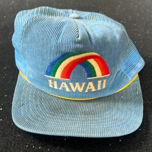 VINTAGE: Corduroy mesh trucker hat